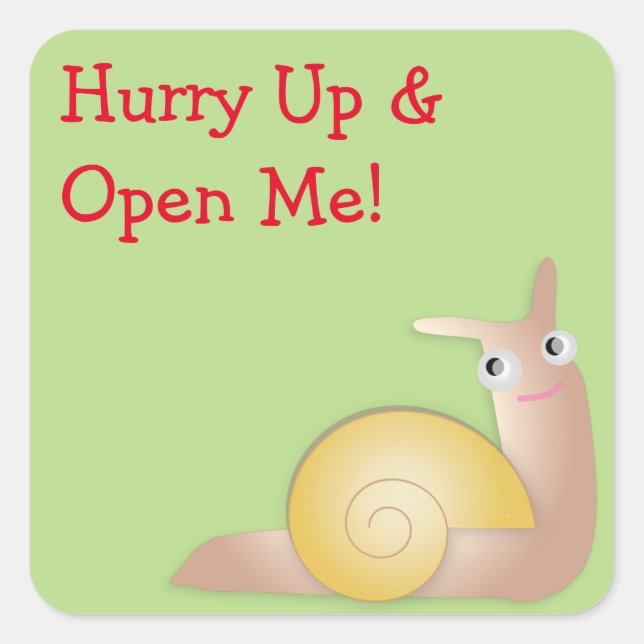 Pegatina Cuadrada Guy Snailey (Anverso)