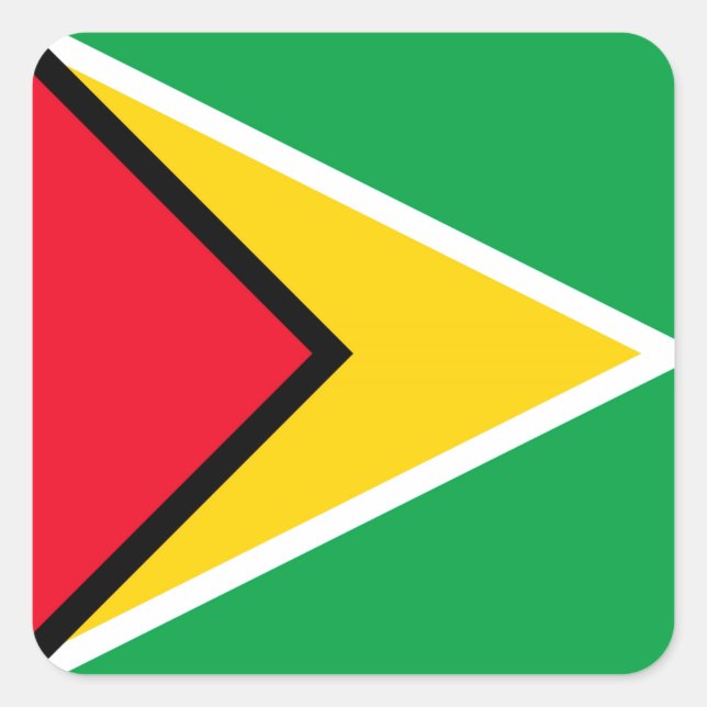 Pegatina Cuadrada Guyana (Anverso)
