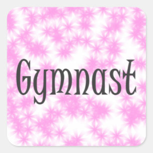 Pegatina Cuadrada Gymnast