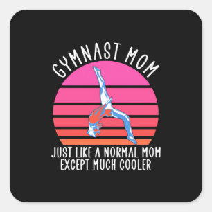 Pegatina Cuadrada Gymnast Mom