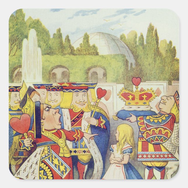 Pegatina Cuadrada ¡Ha llegado la Reina! Y no está enfadada'. (Anverso)