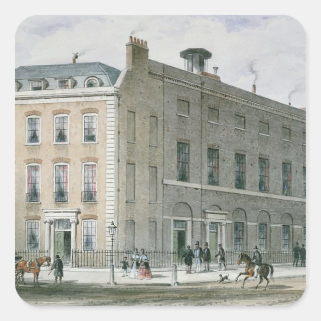 Pegatina Cuadrada Habitaciones de Hanover Square para conciertos (Anverso)