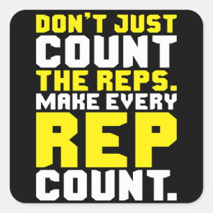 Pegatina Cuadrada Hacer cada recuento de representantes: Motivación 