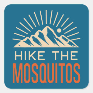 Pegatina Cuadrada Hacer caminata por la Cordillera Mosquito Colorado