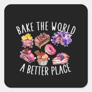 Pegatina Cuadrada hacer del mundo un lugar mejor