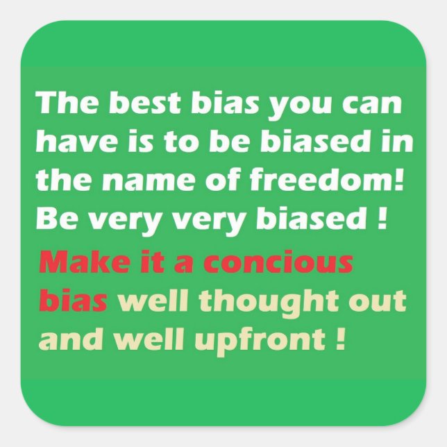 Pegatina Cuadrada Hacer grande la libertad de nuevo (Anverso)