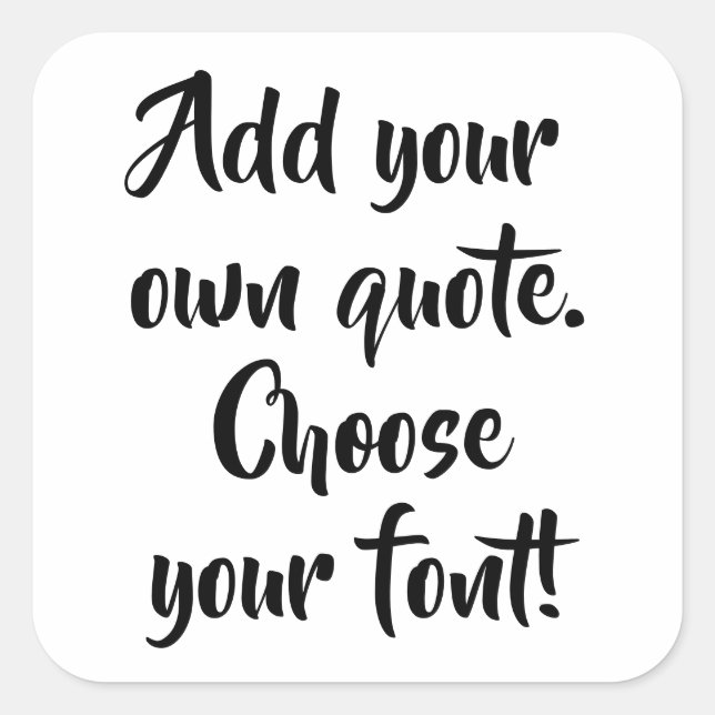 Pegatina Cuadrada Hacer que su oferta sea personalizada (Anverso)