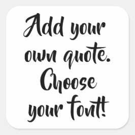 Pegatina Cuadrada Hacer que su oferta sea personalizada