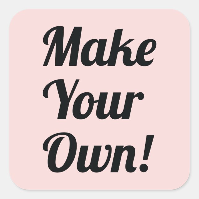Pegatina Cuadrada Hacer su propia impresión Personalizado (Anverso)