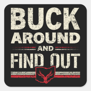 Pegatina Cuadrada Hacerlo todo y descubrir la divertida cacería de c