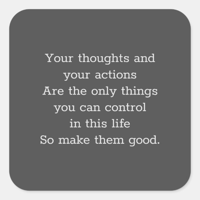 Pegatina Cuadrada Hacerlos buenos (Anverso)