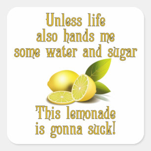 Pegatina Cuadrada Haciendo Lemonade