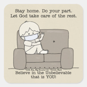 Pegatina Cuadrada Haga su parte