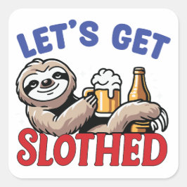 Pegatina Cuadrada Hagamos Slothic