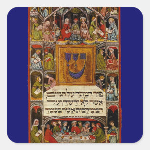 Pegatina Cuadrada Haggadah