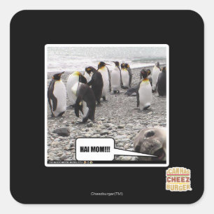 PEGATINA CUADRADA ¡¡¡HAI MOM!!!