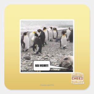 PEGATINA CUADRADA ¡¡¡HAI MOM!!!