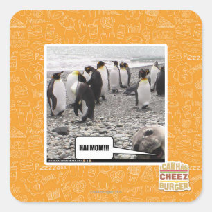 PEGATINA CUADRADA ¡¡¡HAI MOM!!!