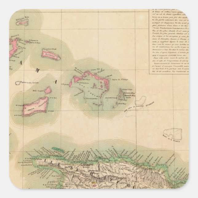 Pegatina Cuadrada Haití y República Dominicana sep. 68 (Anverso)