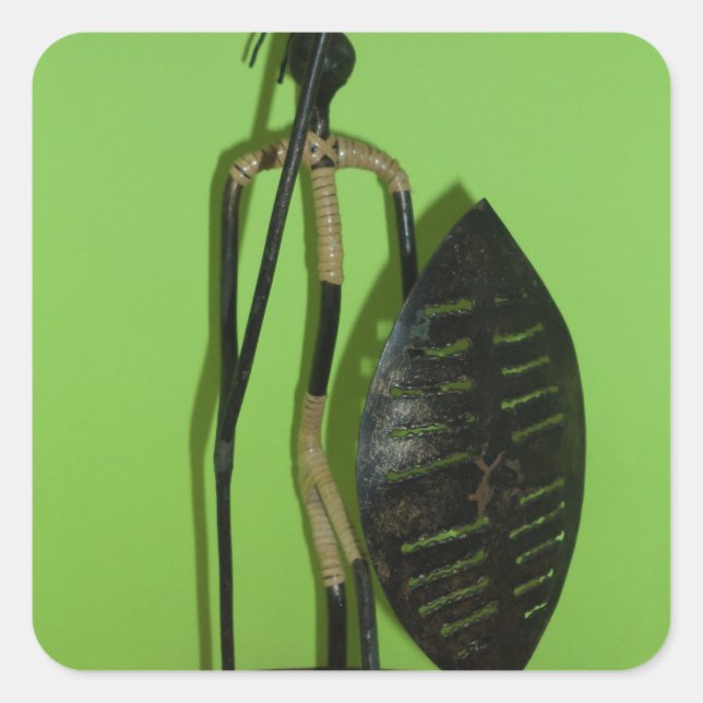 Pegatina Cuadrada Hakuna Matata Kenya Maasai.JPG (Anverso)