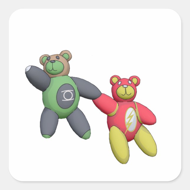 Pegatina Cuadrada HalBeary (Anverso)