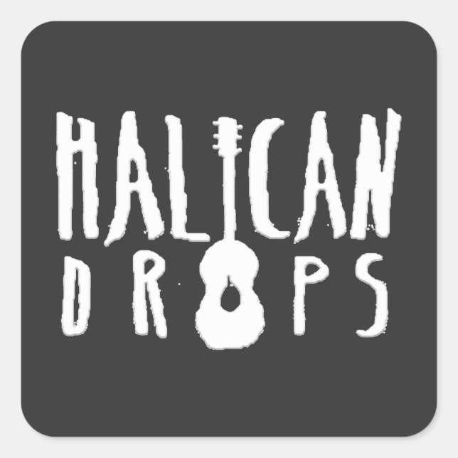Pegatina Cuadrada Halican Drops — Music Lovers (Anverso)