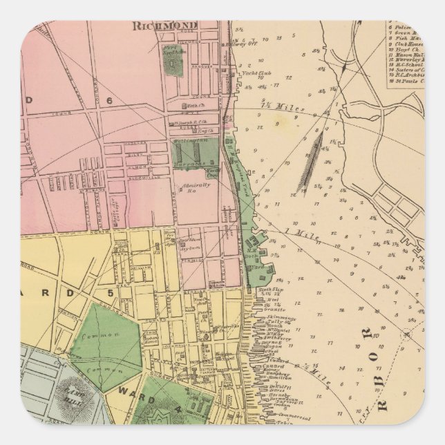 Pegatina Cuadrada Halifax, NS (Anverso)