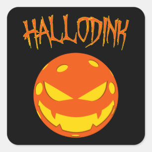 Pegatina Cuadrada Hallodink - Halloween con bolas de bolas