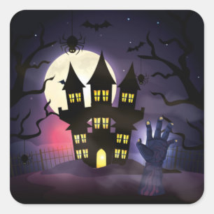 Pegatina Cuadrada Halloween