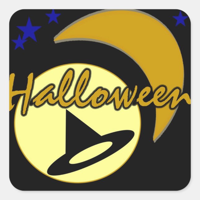 Pegatina Cuadrada Halloween (Anverso)