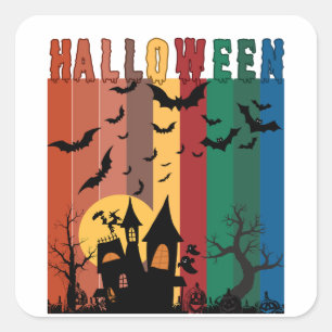 Pegatina Cuadrada Halloween