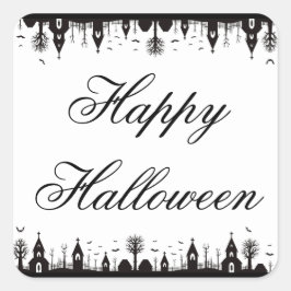 Pegatina Cuadrada Halloween