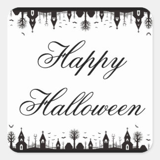 Pegatina Cuadrada Halloween