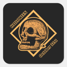 Pegatina Cuadrada Halloween 31 de octubre