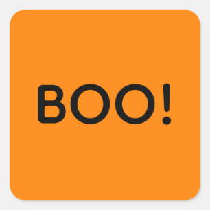 Pegatina Cuadrada ¡Halloween BOO! Bolsa simple de regalo para tipogr