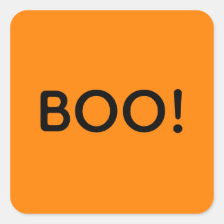 Pegatina Cuadrada ¡Halloween BOO! Bolsa simple de regalo para tipogr