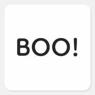 Pegatina Cuadrada ¡Halloween BOO! Bolsa simple de regalo para tipogr