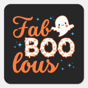 Pegatina Cuadrada Halloween Boo Funny