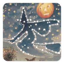 Halloween de brujas nocturnas estrelladas