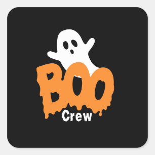 Pegatina Cuadrada Halloween de Ghost Boo Crew