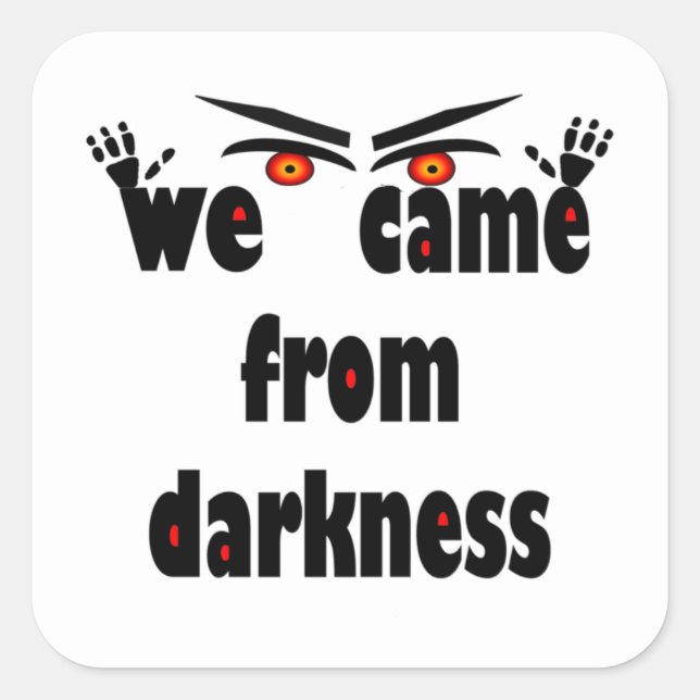 Pegatina Cuadrada Halloween divertido de temporada de fantasía (Anverso)