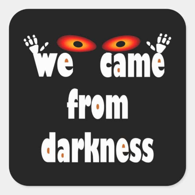 Pegatina Cuadrada Halloween divertido de temporada de fantasía (Anverso)