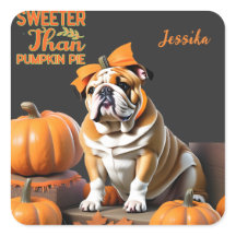 Halloween dulce de calabaza de Bulldog personaliza