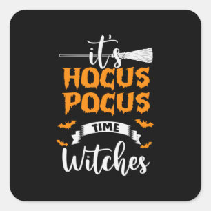 Pegatina Cuadrada Halloween Es Hocus Pocus Cumpleaños