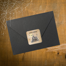 Pegatina Cuadrada Halloween Halloween Fantasía