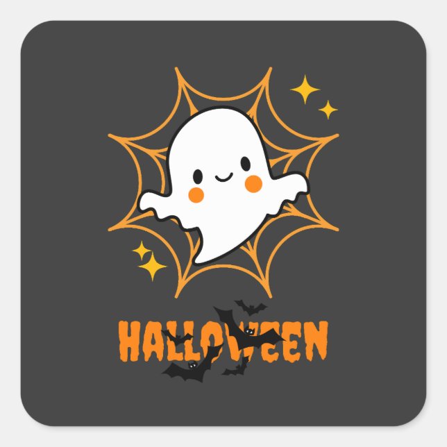 PEGATINA CUADRADA HALLOWEEN HGB (Anverso)