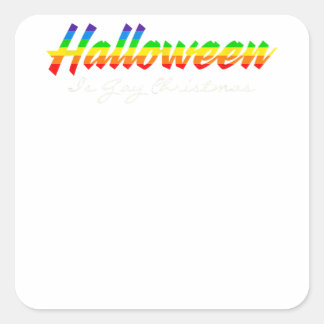 Pegatina Cuadrada Halloween LGBT es Navidad gay