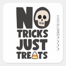 Pegatina Cuadrada Halloween No Tricks