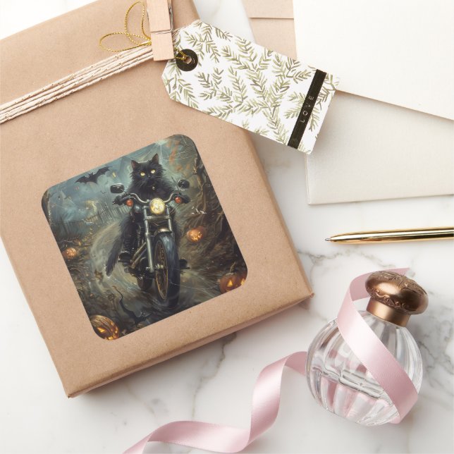 Pegatina Cuadrada Halloween Scary (Regalar)