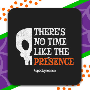 Pegatina Cuadrada Halloween Spirit Spooky Skull Funny Halloween